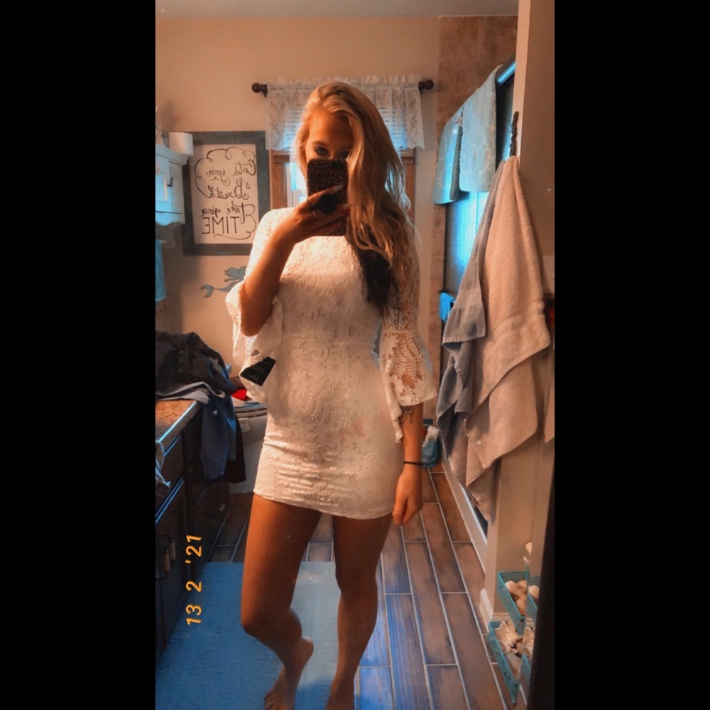 White lace boho lulus dress